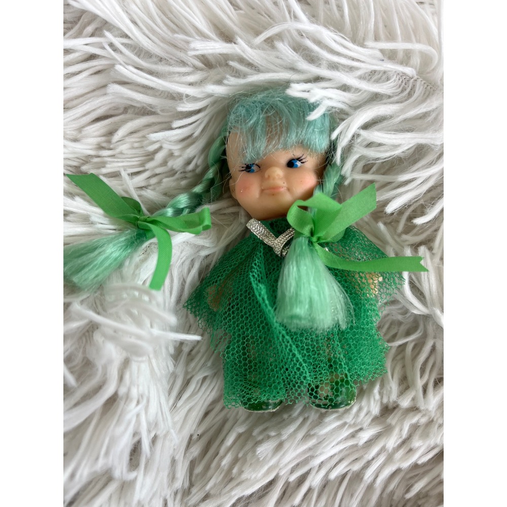 Vintage LJN Honey Hill Bunch Emerald the Green Witch Doll 1970s Miniature Toy